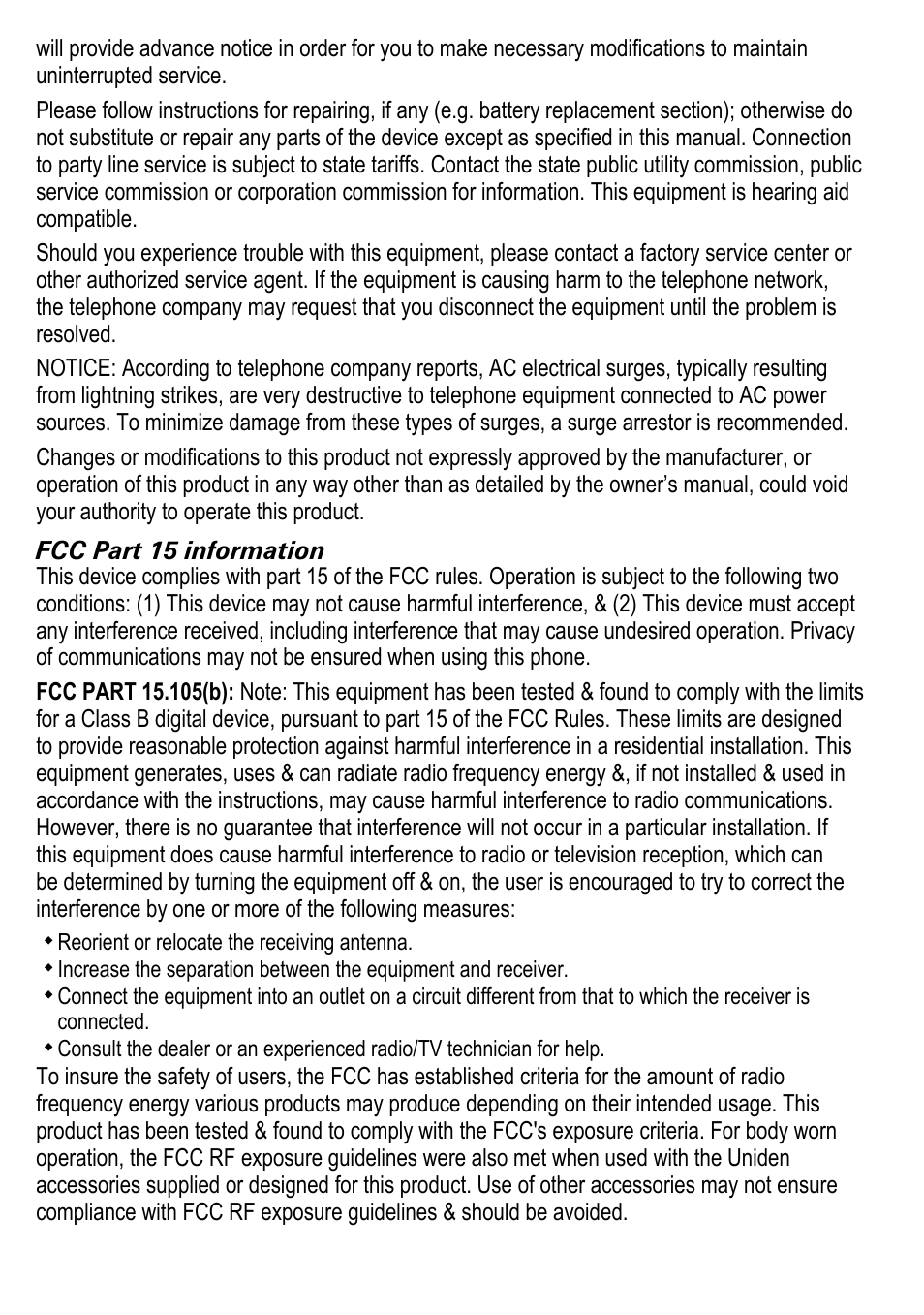 Uniden DECT2188 Series User Manual | Page 34 / 36