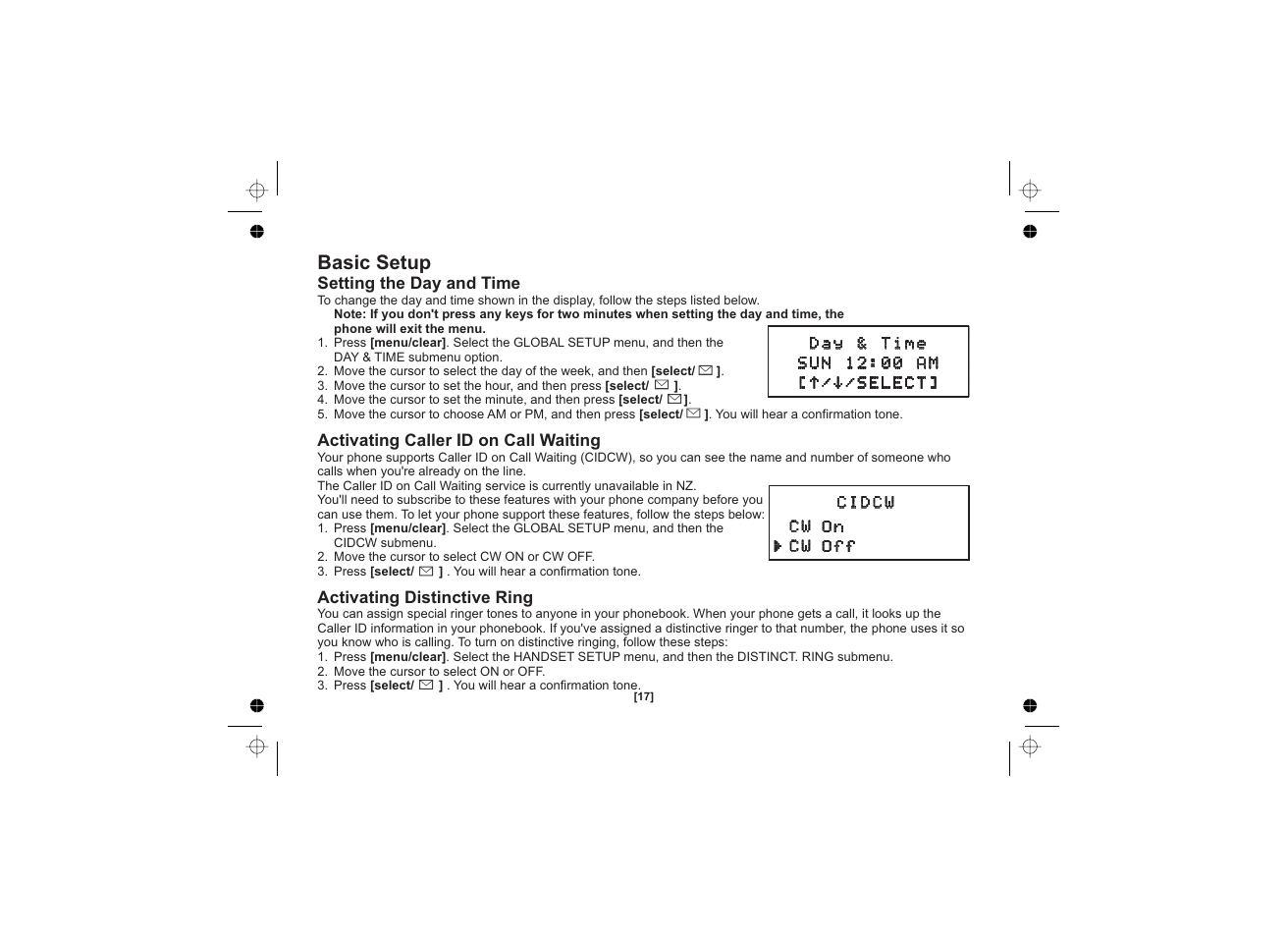 Basic setup | Uniden DSS3455+1 User Manual | Page 18 / 72
