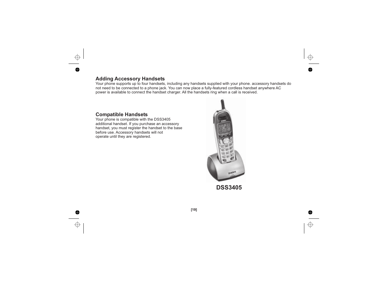 Dss3405 | Uniden DSS3455+1 User Manual | Page 20 / 72