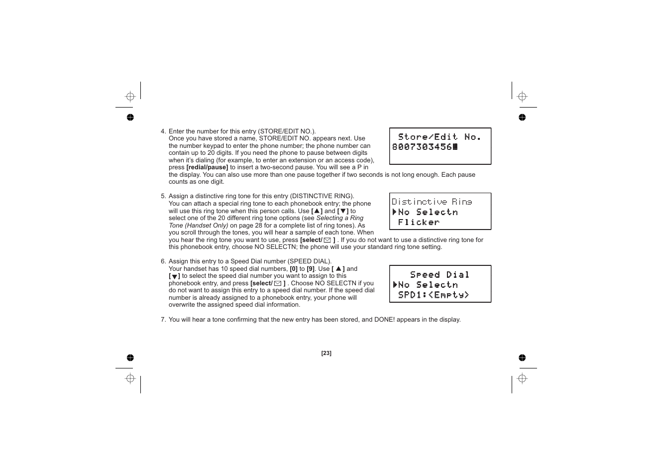 Distinctive ring | Uniden DSS3455+1 User Manual | Page 24 / 72