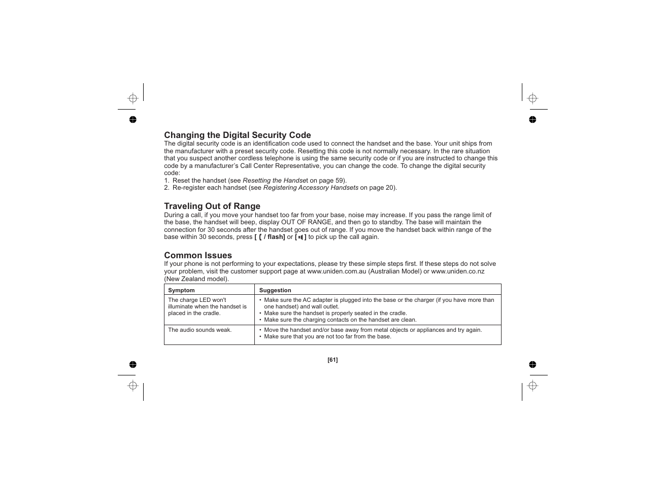Uniden DSS3455+1 User Manual | Page 62 / 72