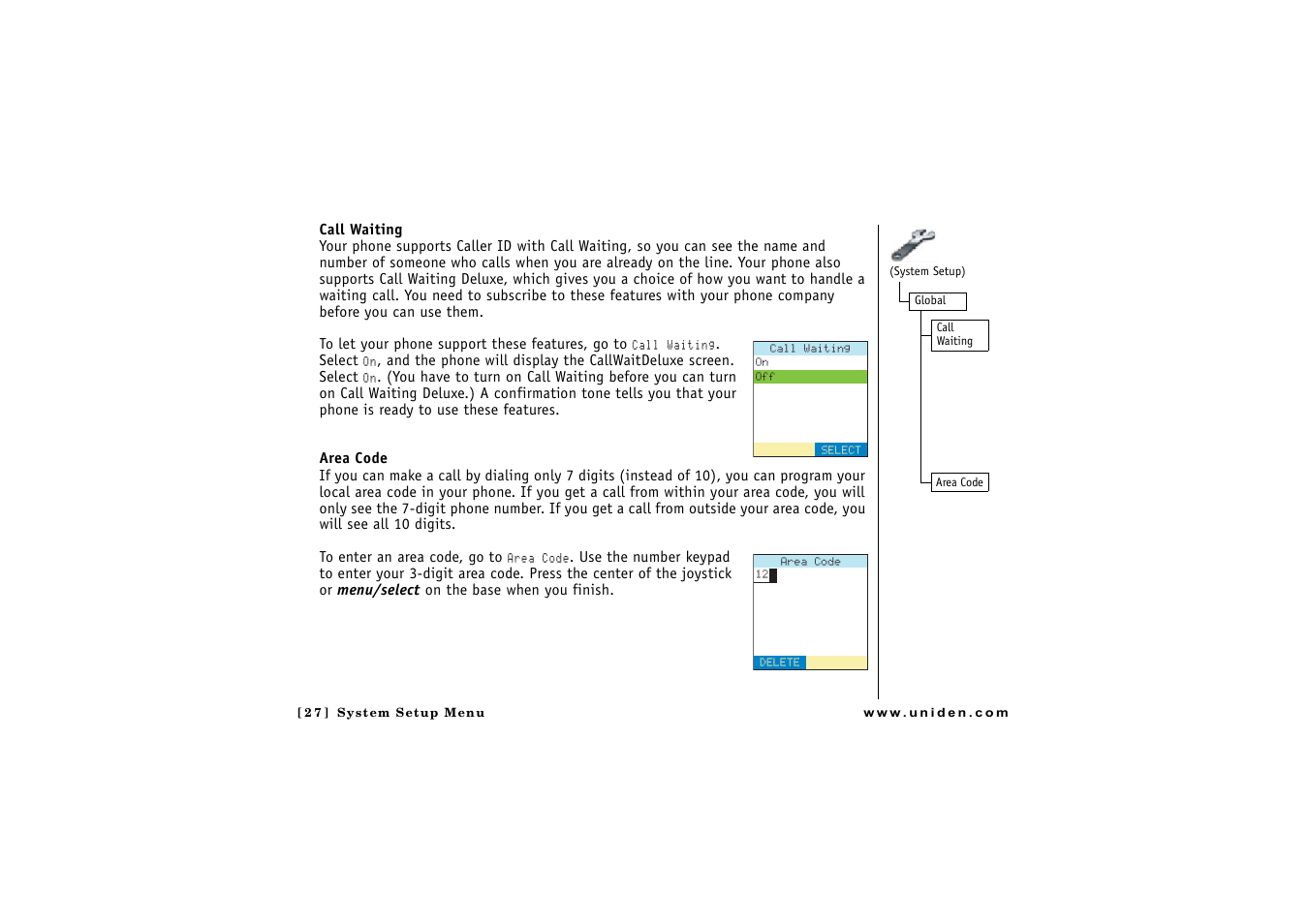 Uniden CLX475 User Manual | Page 28 / 92
