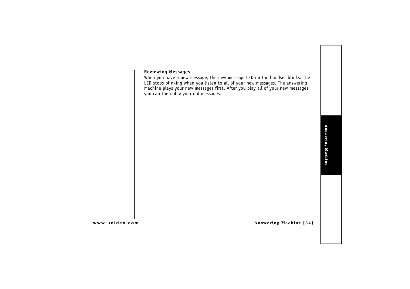 Uniden CLX475 User Manual | Page 65 / 92
