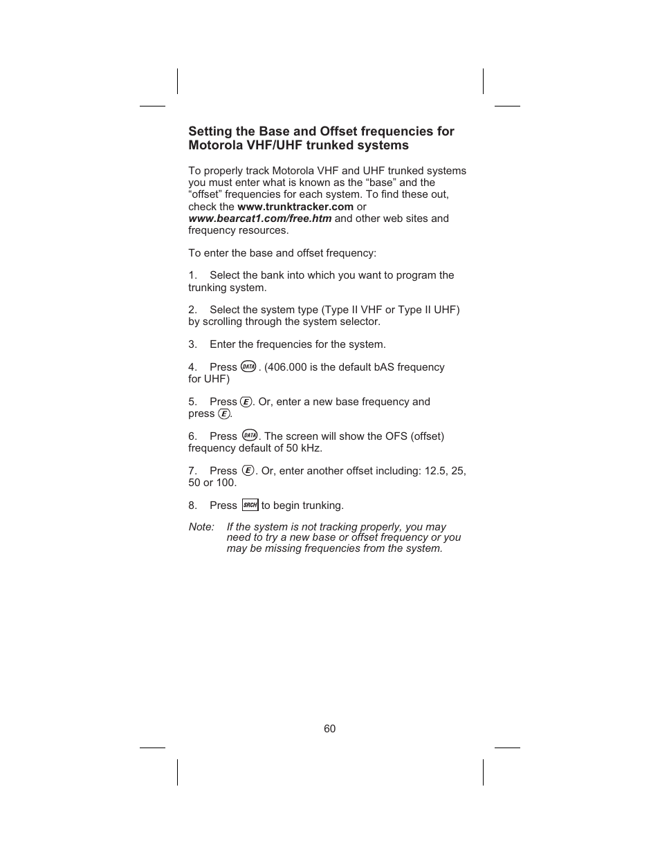 Uniden BC 245XLT User Manual | Page 60 / 90