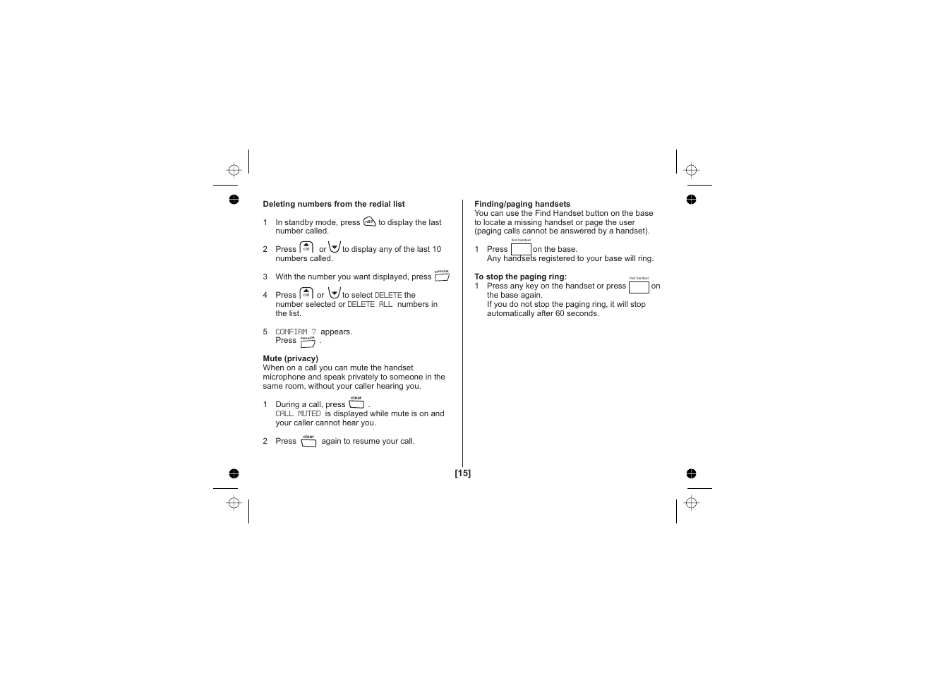 Uniden DECT1725 User Manual | Page 16 / 44