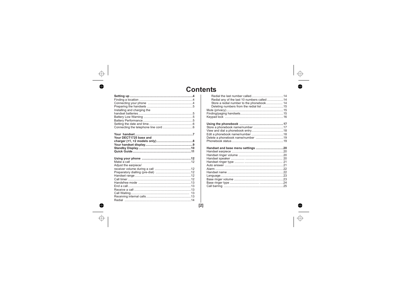 Uniden DECT1725 User Manual | Page 3 / 44