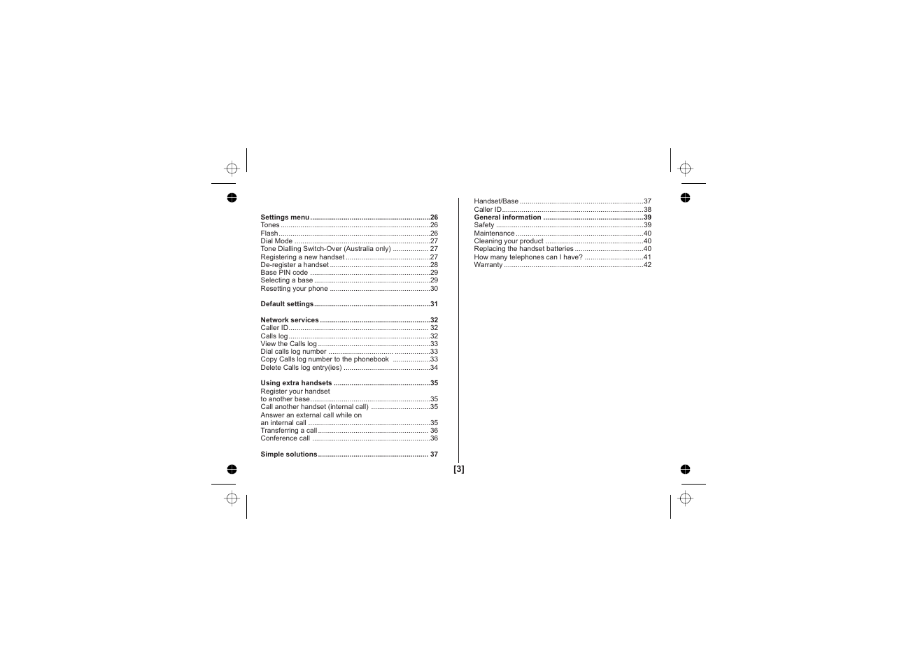 Uniden DECT1725 User Manual | Page 4 / 44