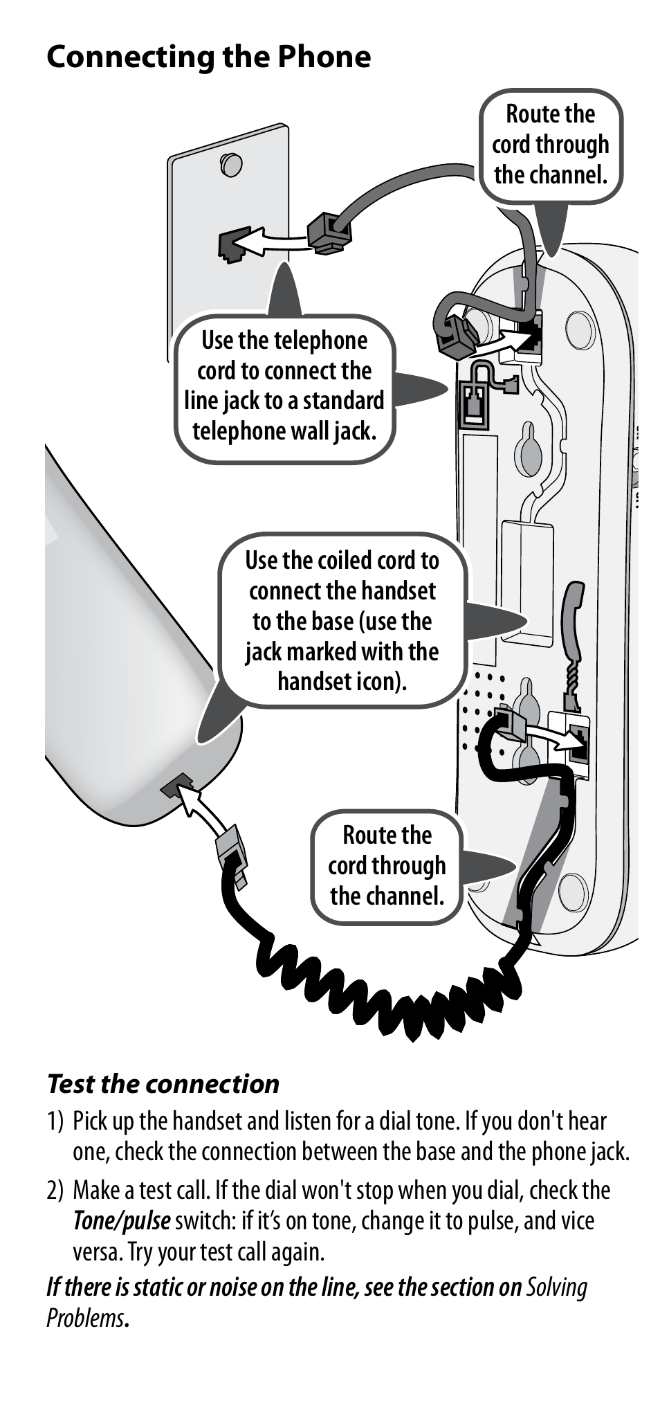 Connecting the phone | Uniden CEZ200 User Manual | Page 2 / 6