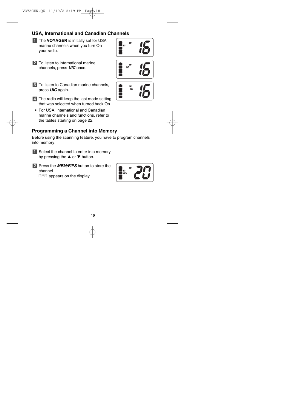 Uniden VOYAGER User Manual | Page 20 / 40