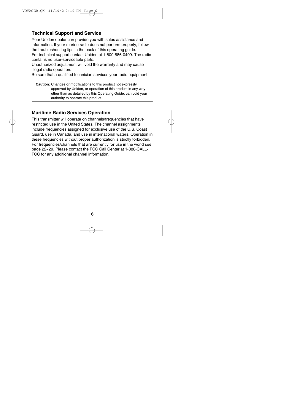 Uniden VOYAGER User Manual | Page 8 / 40