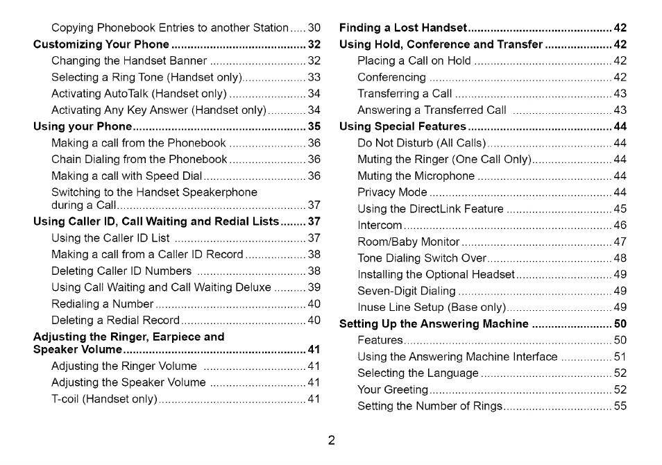 Uniden Cordless Telephone User Manual | Page 3 / 88