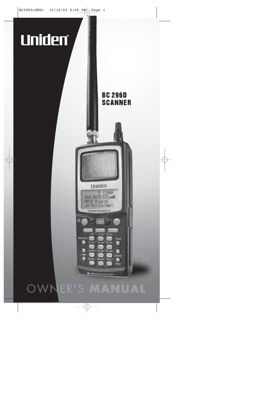 Uniden BC296D User Manual | 88 pages