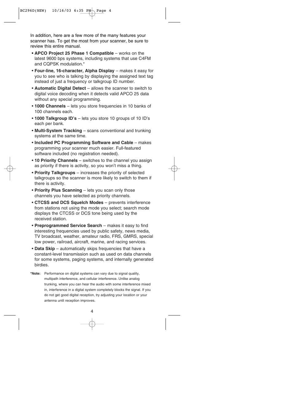 Uniden BC296D User Manual | Page 10 / 88