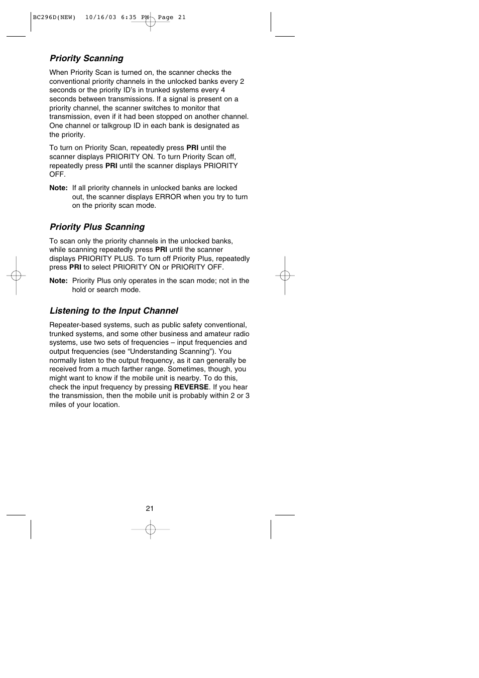 Uniden BC296D User Manual | Page 27 / 88