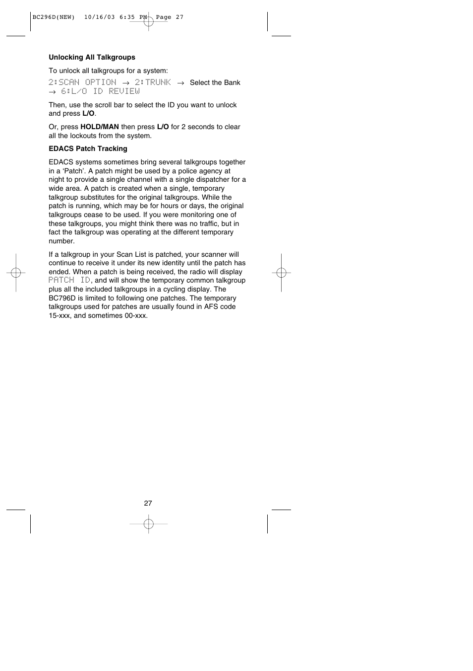 Uniden BC296D User Manual | Page 33 / 88