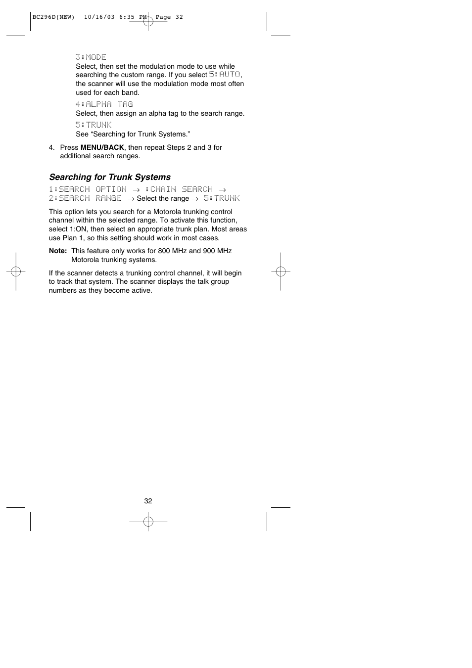 Uniden BC296D User Manual | Page 38 / 88