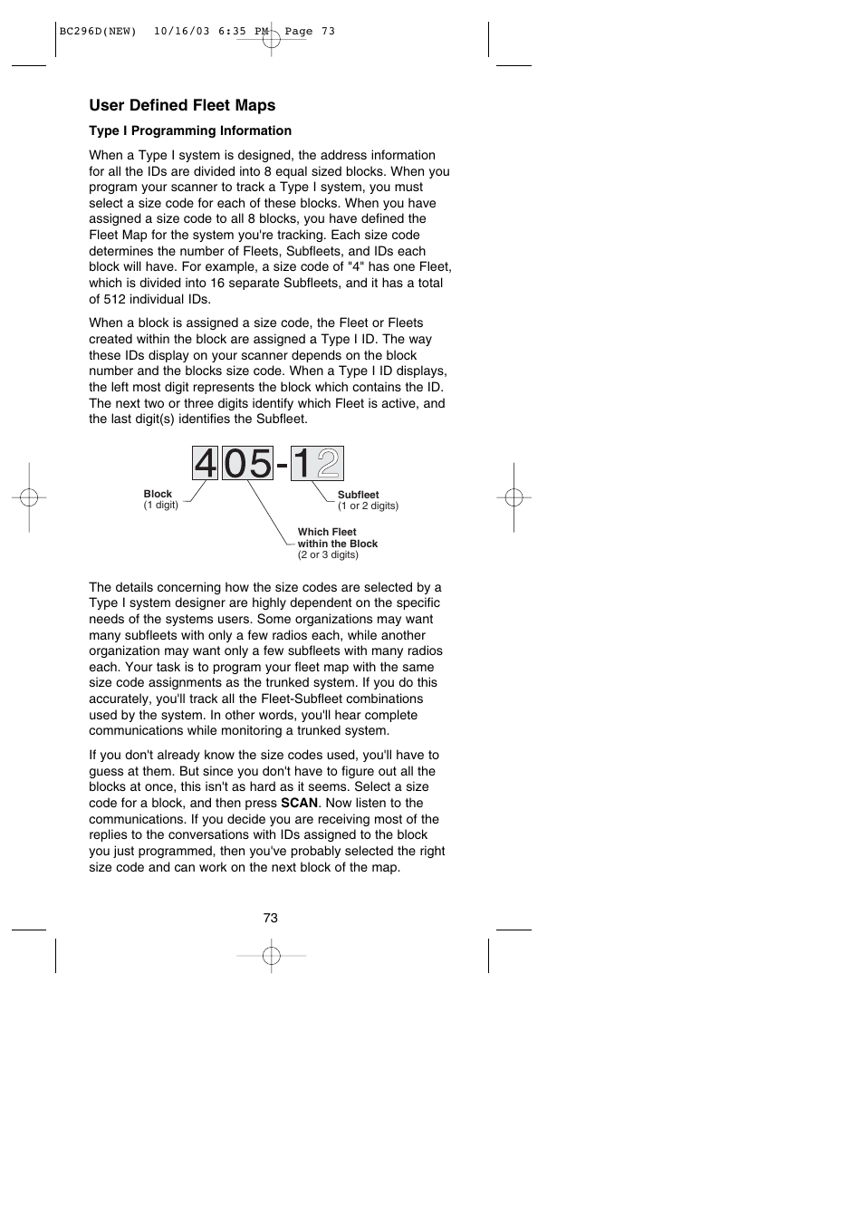 User defined fleet maps | Uniden BC296D User Manual | Page 79 / 88