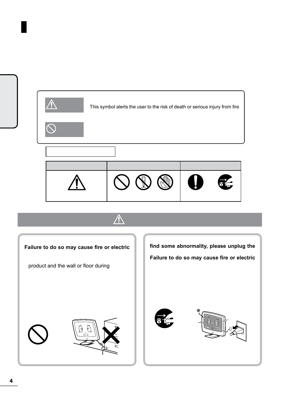Safety precautions, Warning, Caution | Uniden TL27WRA-B User Manual | Page 4 / 52