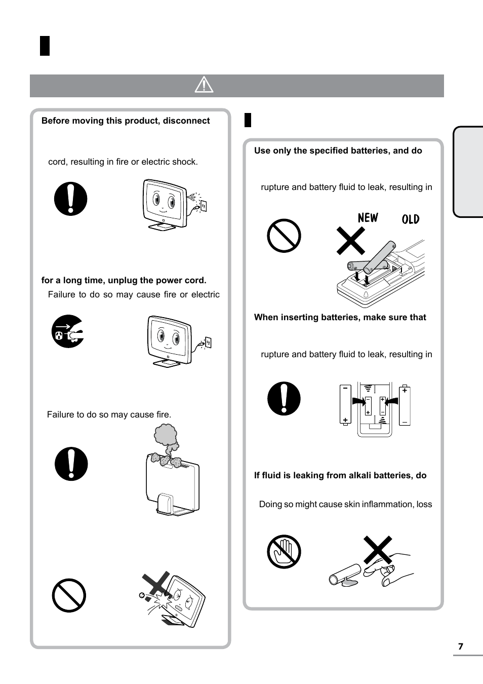 Safety precautions (continued), Caution | Uniden TL27WRA-B User Manual | Page 7 / 52