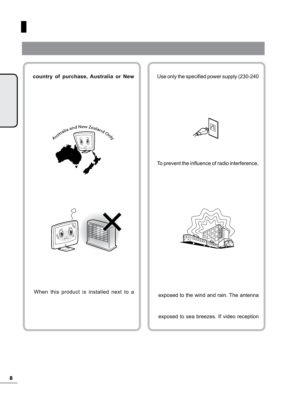 Recommendations | Uniden TL27WRA-B User Manual | Page 8 / 52