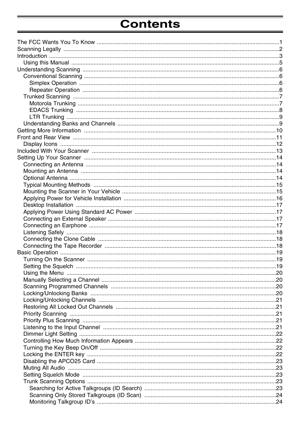 Uniden APCO 25 User Manual | Page 3 / 84