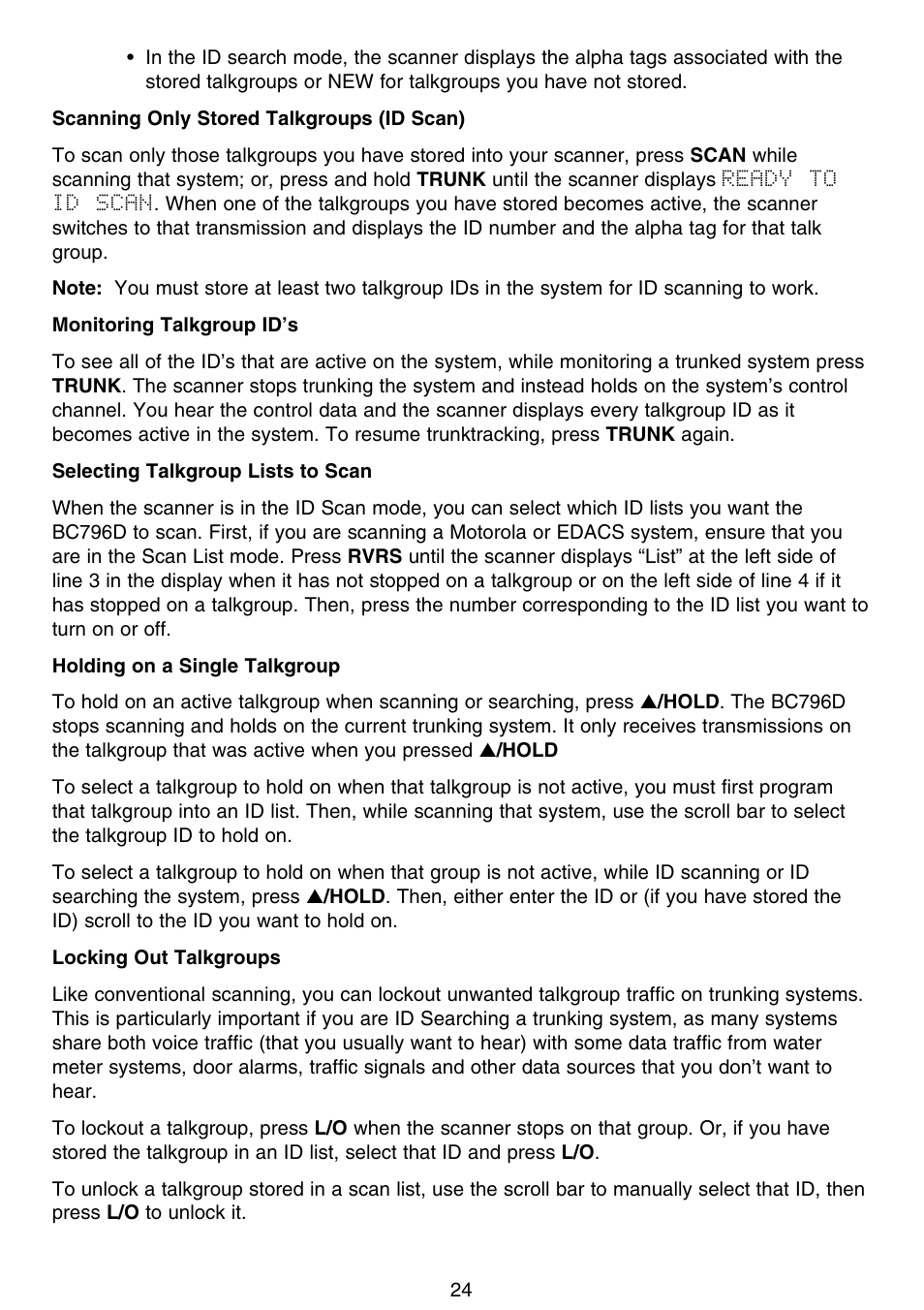 Uniden APCO 25 User Manual | Page 30 / 84