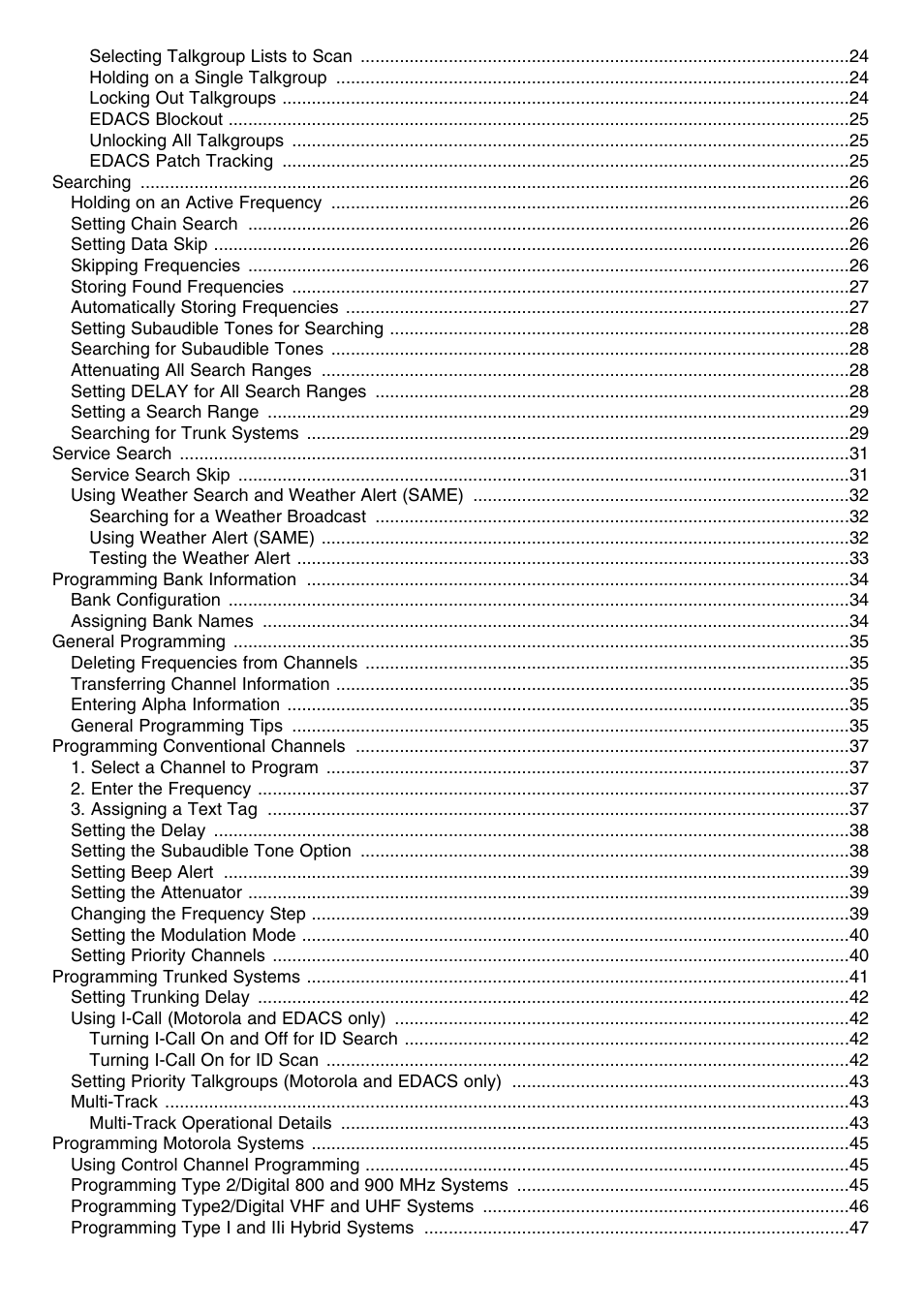 Uniden APCO 25 User Manual | Page 4 / 84