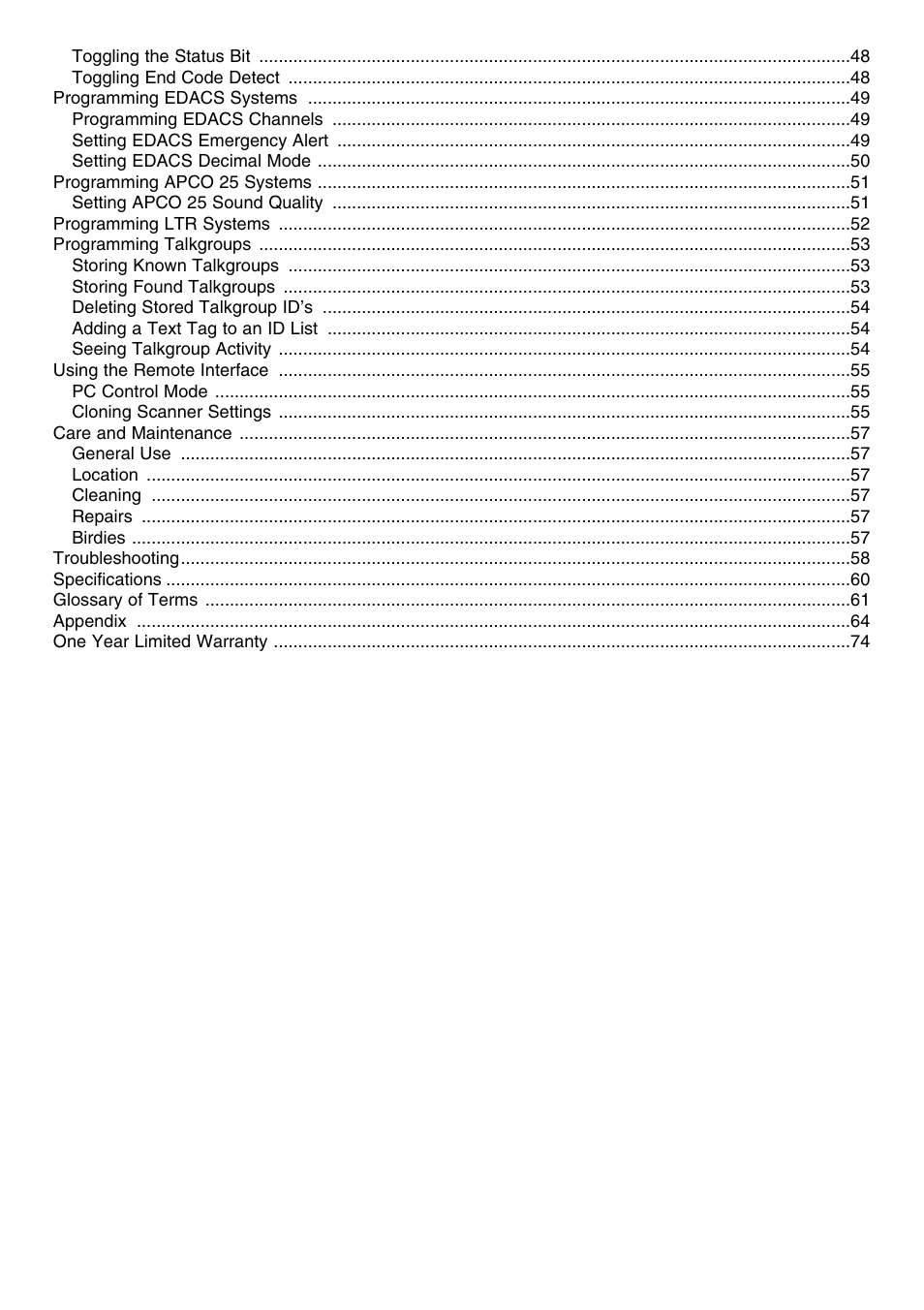 Uniden APCO 25 User Manual | Page 5 / 84
