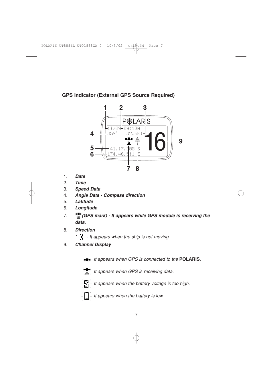 Uniden POLARIS User Manual | Page 10 / 76