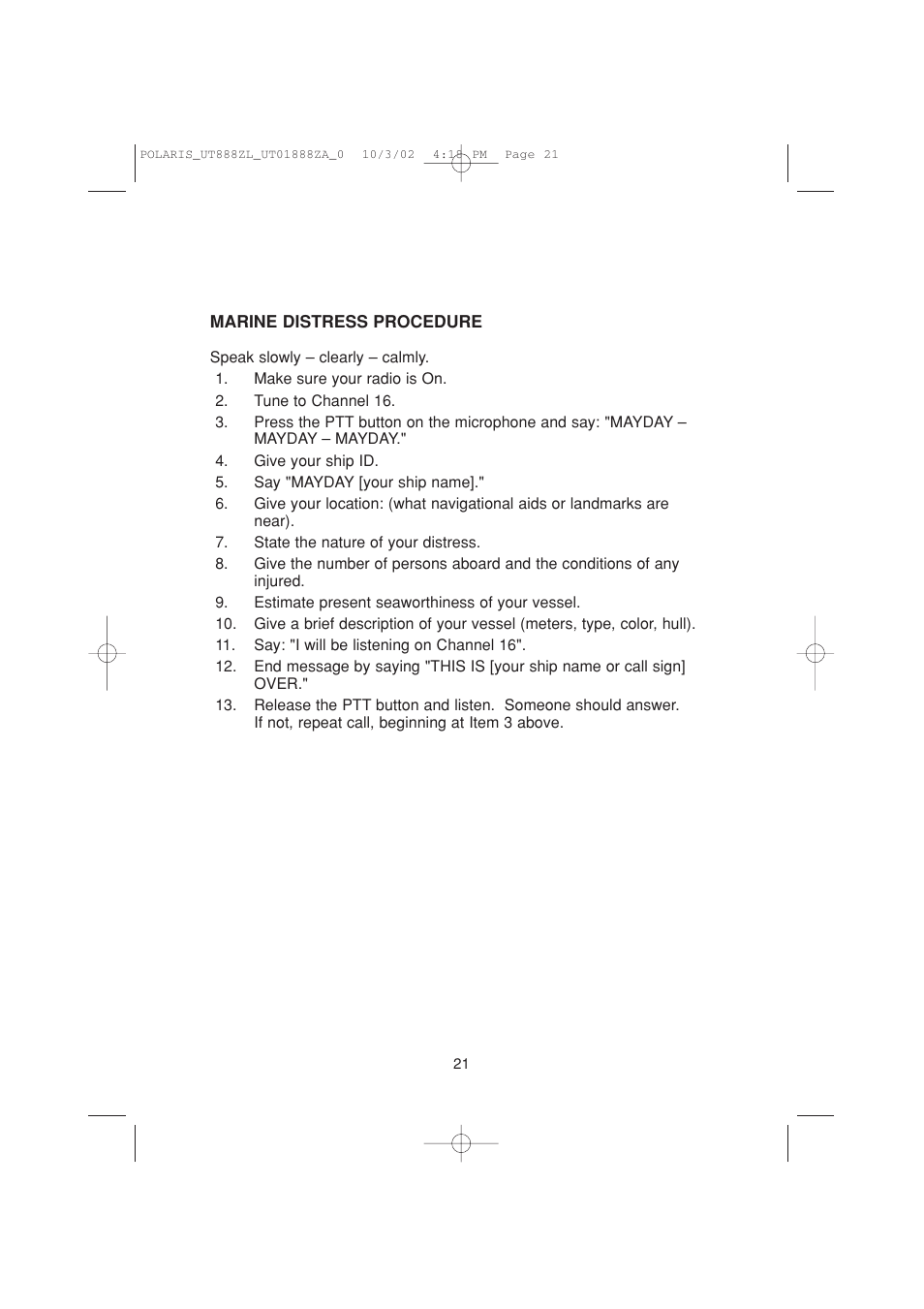 Uniden POLARIS User Manual | Page 24 / 76