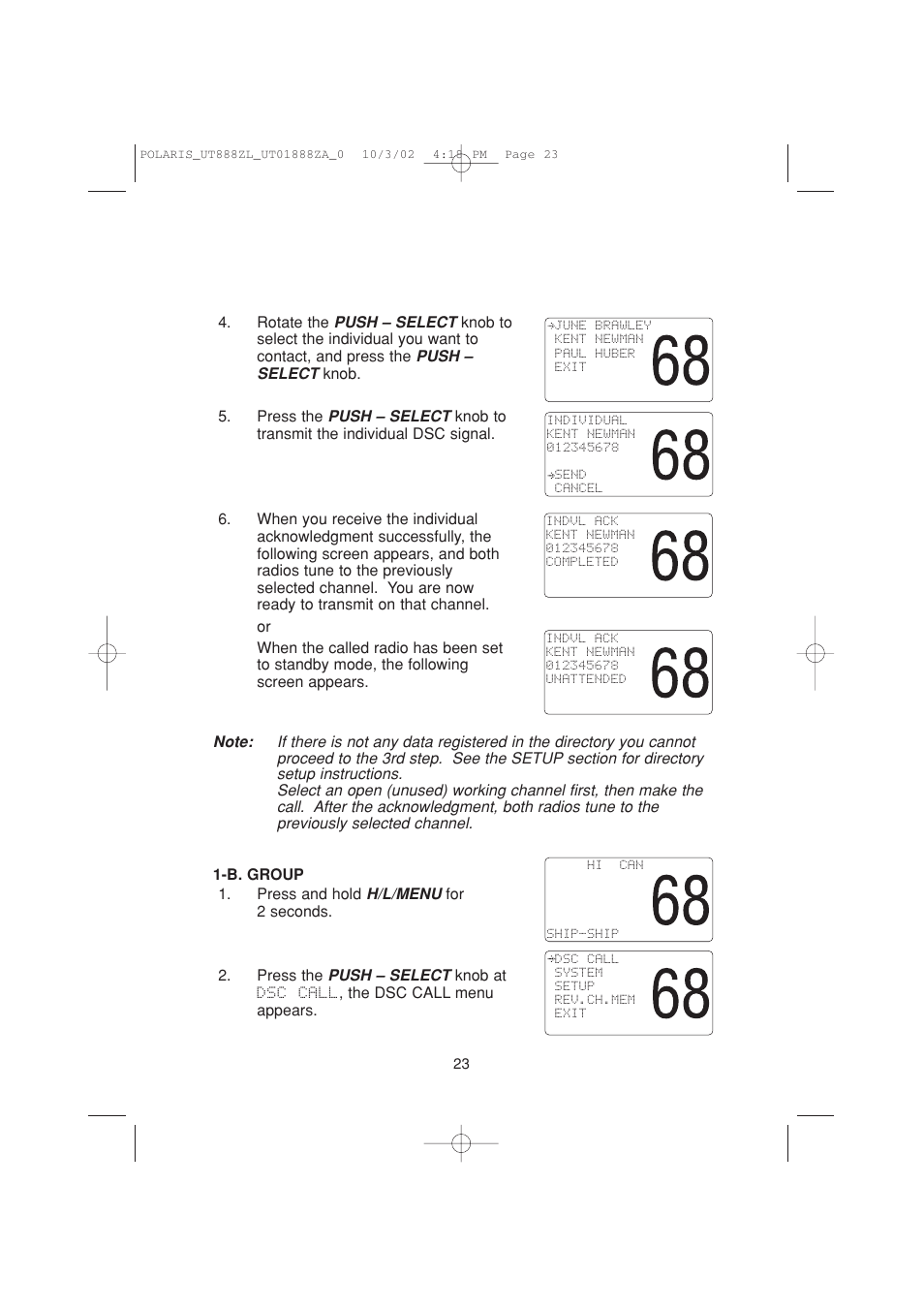 Uniden POLARIS User Manual | Page 26 / 76