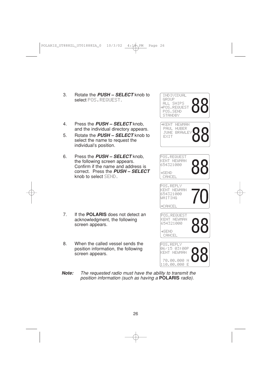 Uniden POLARIS User Manual | Page 29 / 76