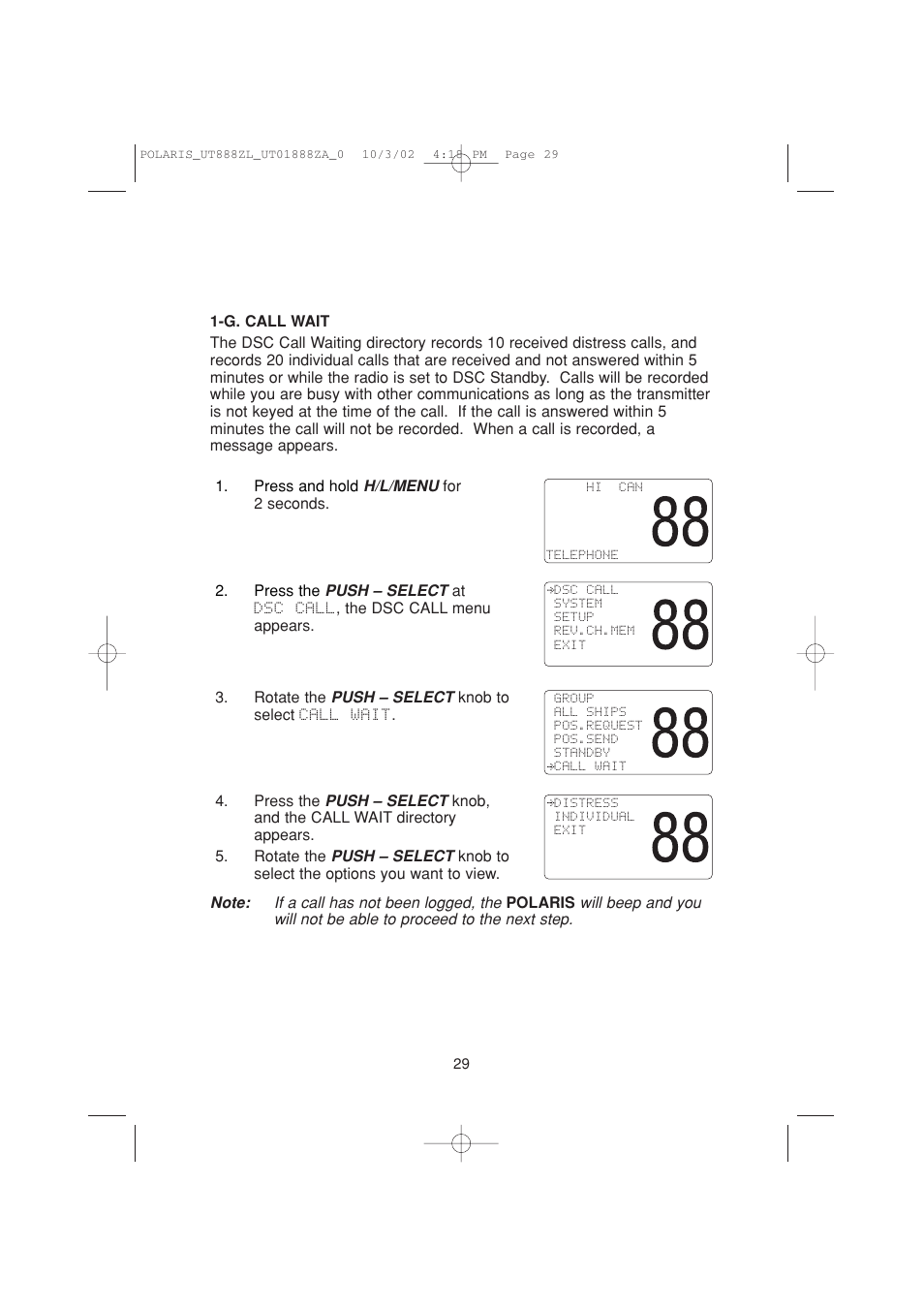 Uniden POLARIS User Manual | Page 32 / 76