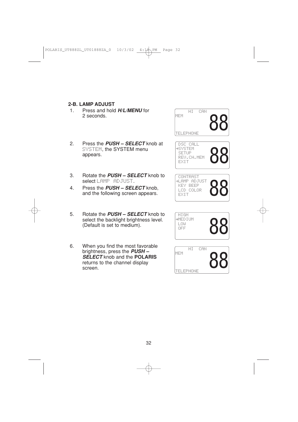 Uniden POLARIS User Manual | Page 35 / 76