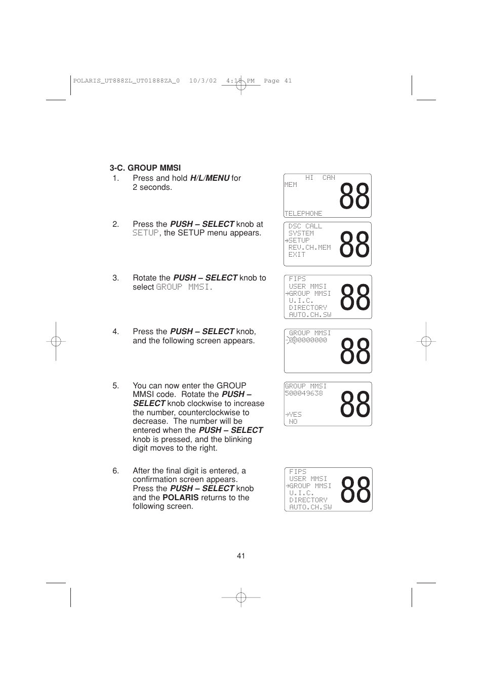 Uniden POLARIS User Manual | Page 44 / 76