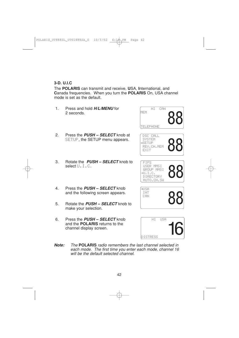 Uniden POLARIS User Manual | Page 45 / 76