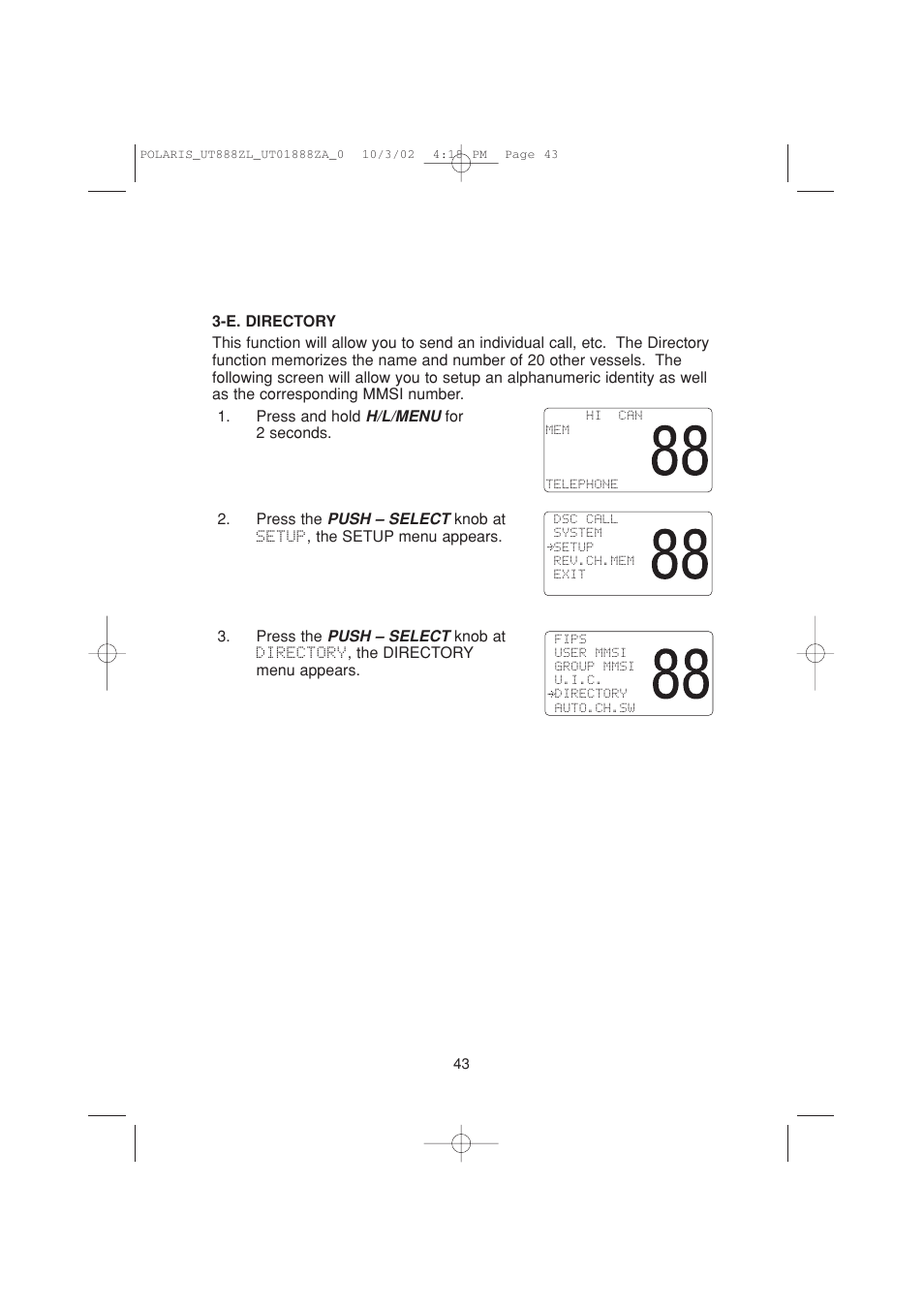 Uniden POLARIS User Manual | Page 46 / 76