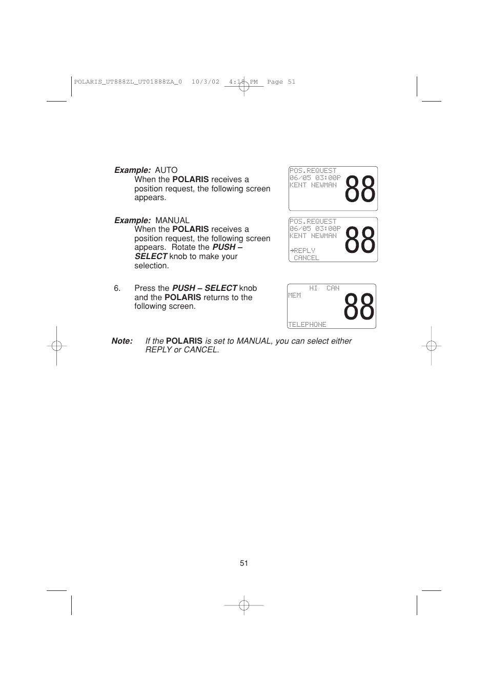 Uniden POLARIS User Manual | Page 54 / 76