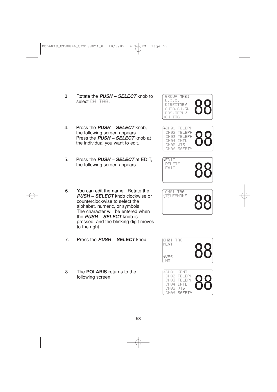 Uniden POLARIS User Manual | Page 56 / 76