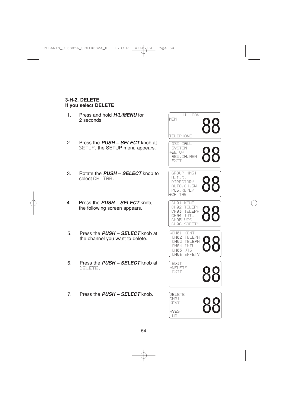 Uniden POLARIS User Manual | Page 57 / 76