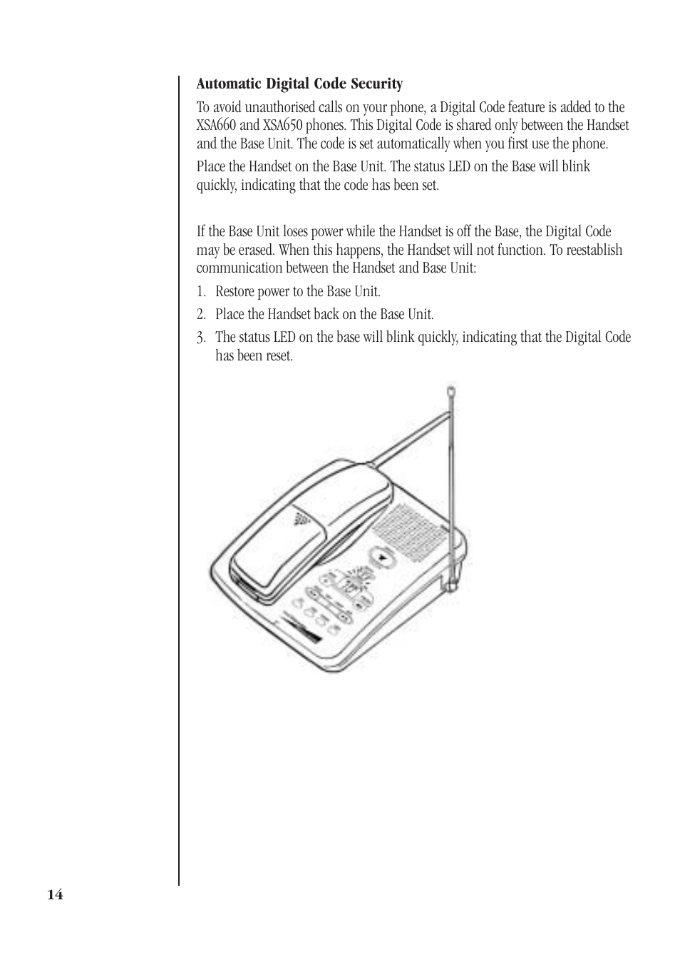 Automatic digital code security | Uniden XSA660 User Manual | Page 20 / 38