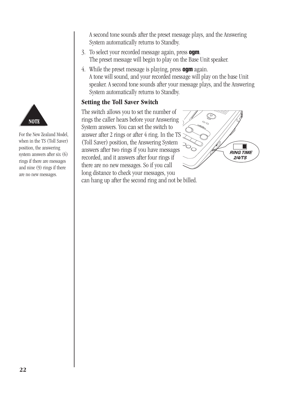 Setting the toll saver switch | Uniden XSA660 User Manual | Page 28 / 38