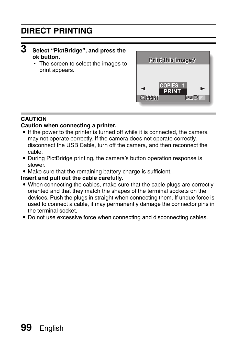 Direct printing, English | Uniden UDC-5M User Manual | Page 105 / 134