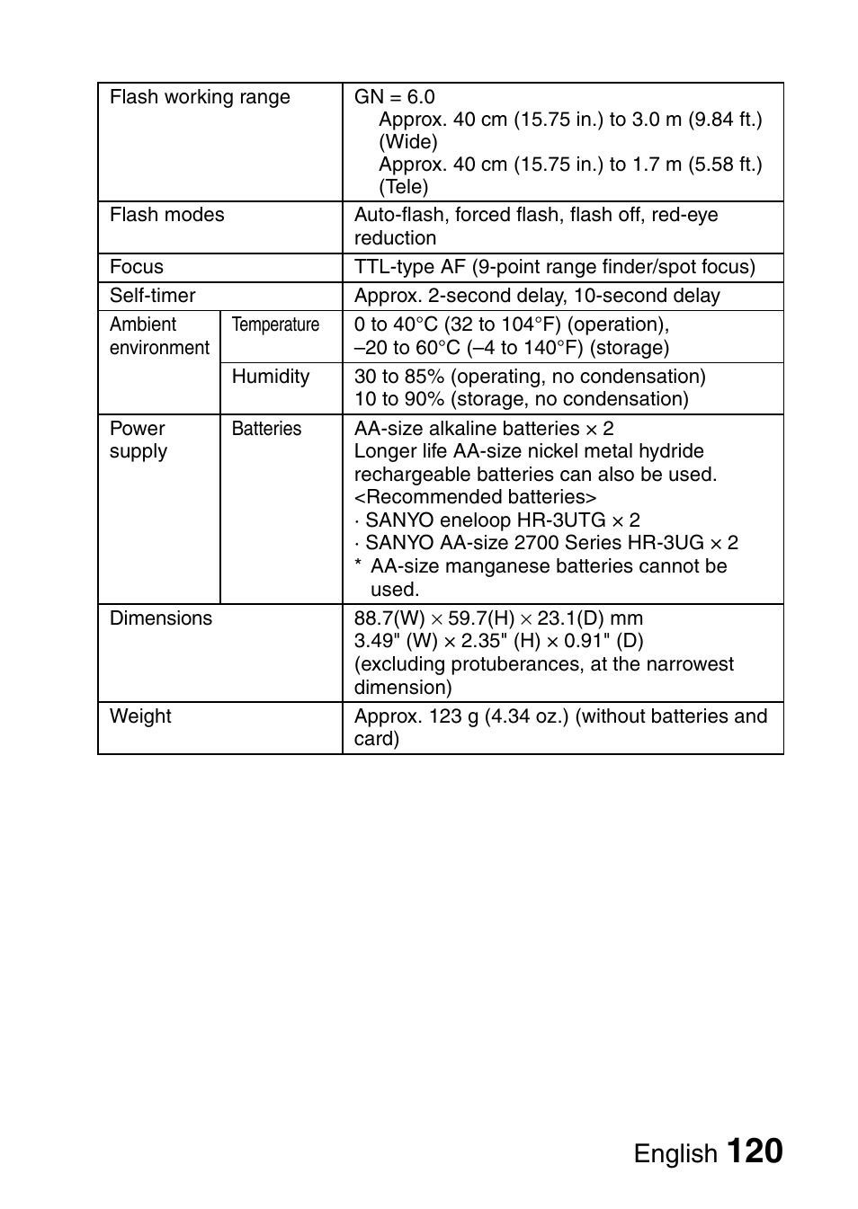 English | Uniden UDC-5M User Manual | Page 126 / 134