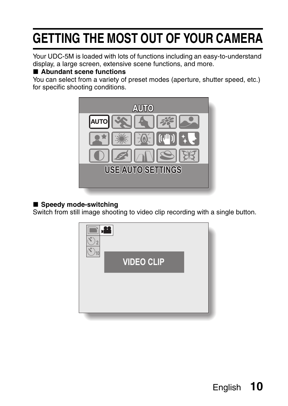 Getting the most out of your camera | Uniden UDC-5M User Manual | Page 16 / 134