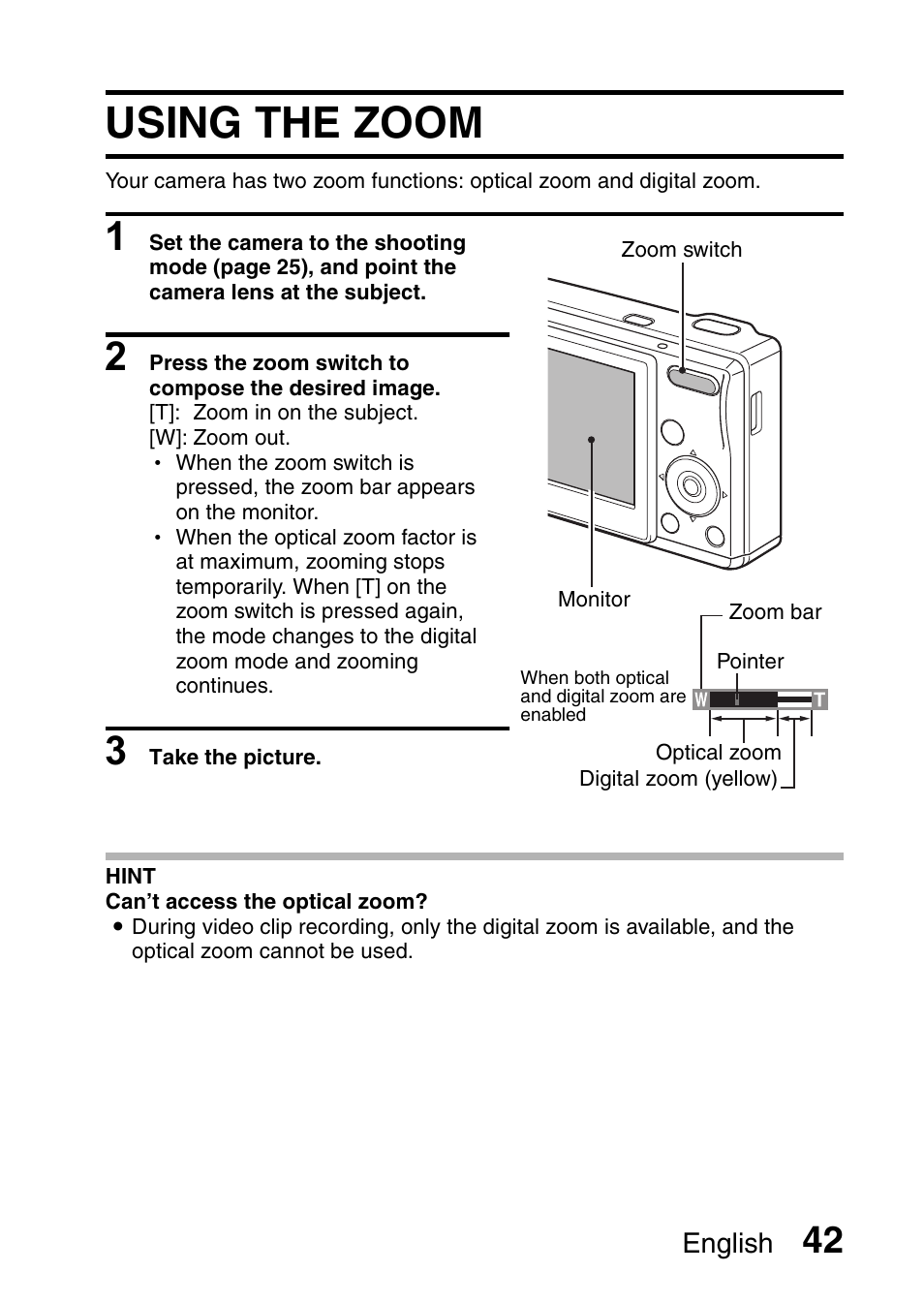 Using the zoom | Uniden UDC-5M User Manual | Page 48 / 134