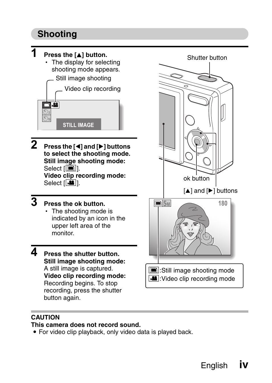 Shooting | Uniden UDC-5M User Manual | Page 5 / 134