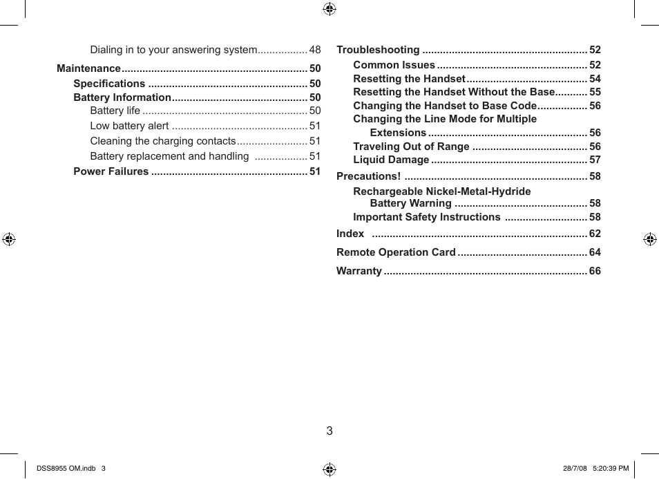 Uniden DSS8955+3 User Manual | Page 4 / 68