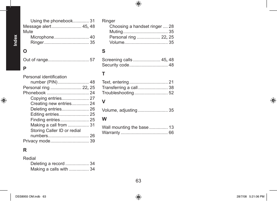 Uniden DSS8955+3 User Manual | Page 64 / 68