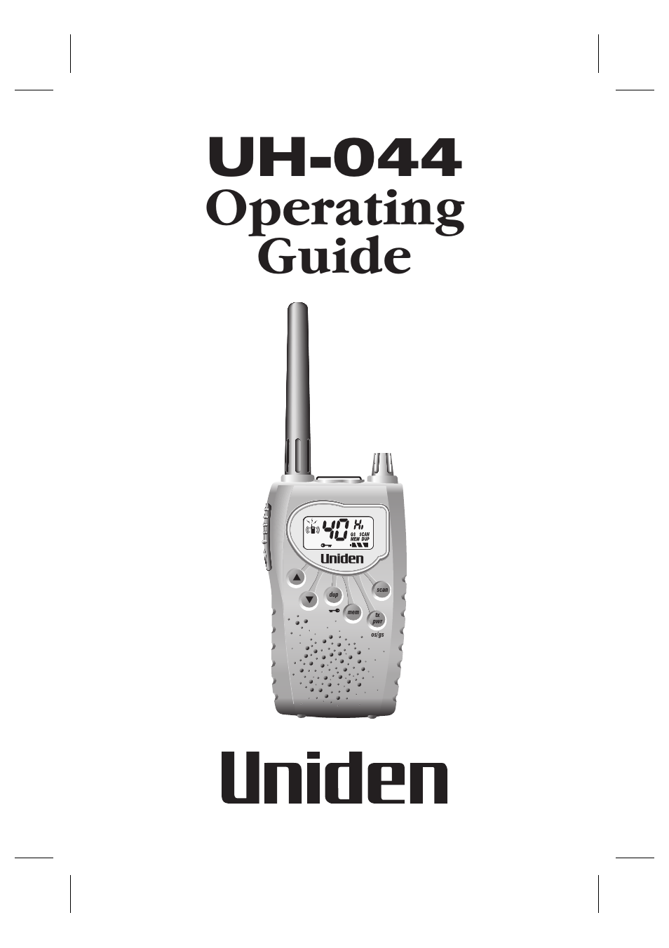 Uniden UH044SX User Manual | 28 pages